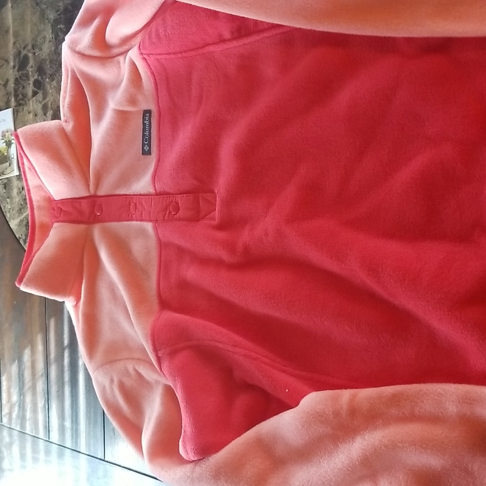 Nwt Columbia women's 1/2 snap pullover.size xl. Peach/coral